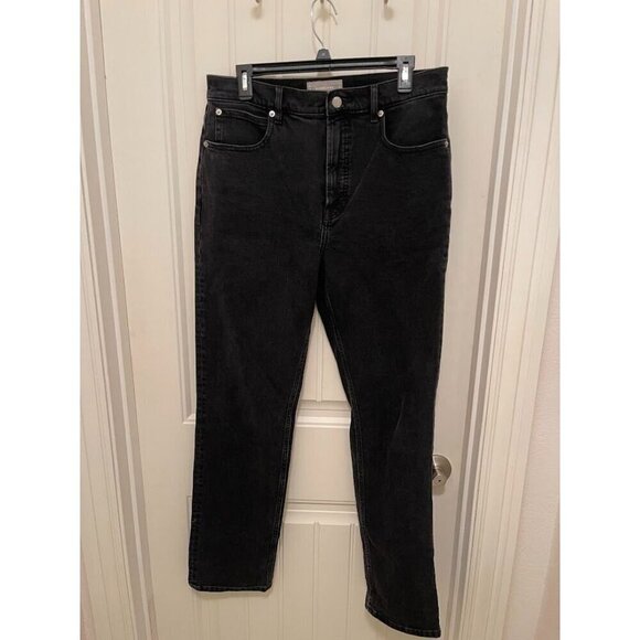 EVERLANE THE WAY HIGH SLIM ORGANIC COTTON JEANS WOMEN'S 30 REGULAR BLACK - Picture 1 of 13